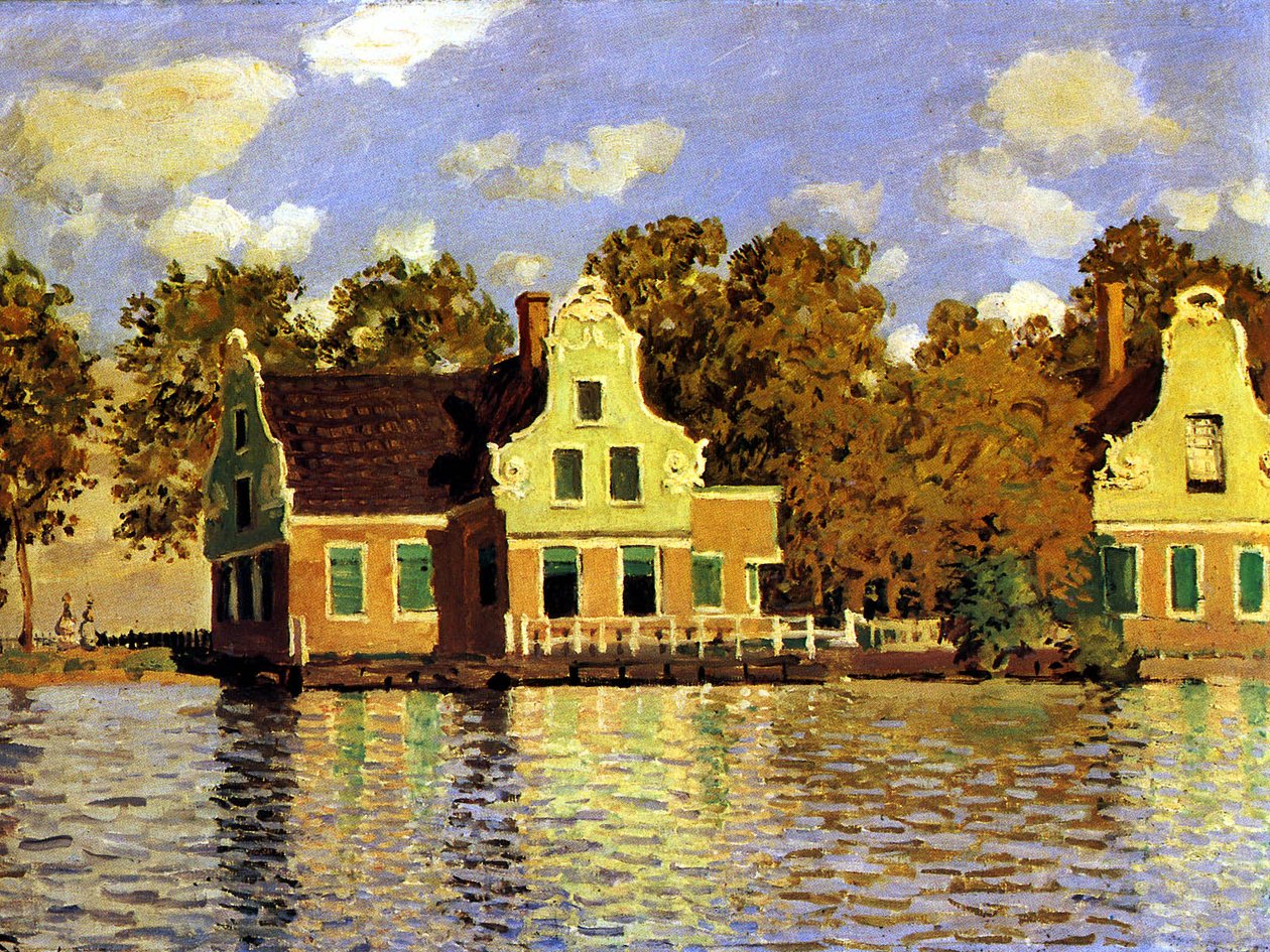 Huset ved elven Zaan i Zaandam av Claude Monet