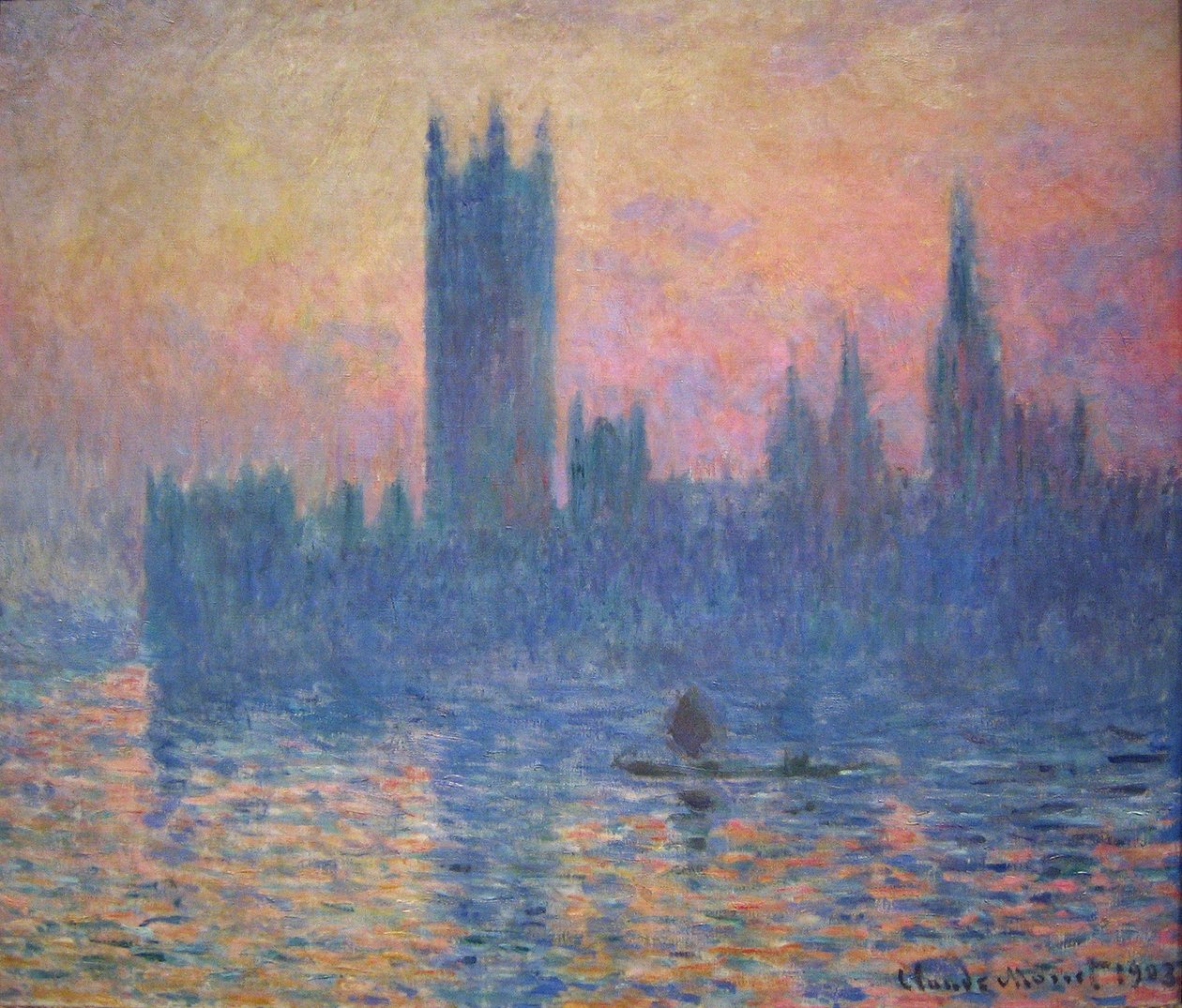Parlamentets hus, Sunset av Claude Monet