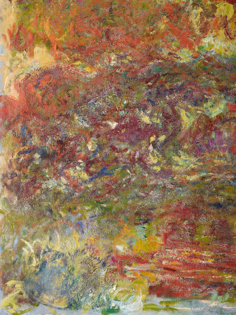Den japanske broen, 1918-24 detalj av 181503 olje på lerret av Claude Monet