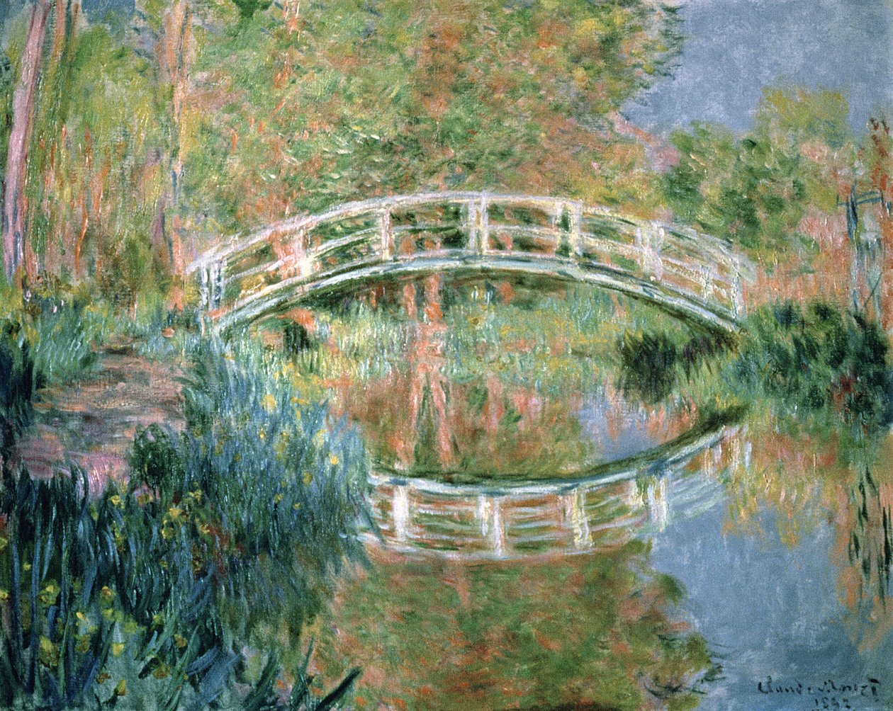 Den japanske broen, Giverny, 1892 av Claude Monet