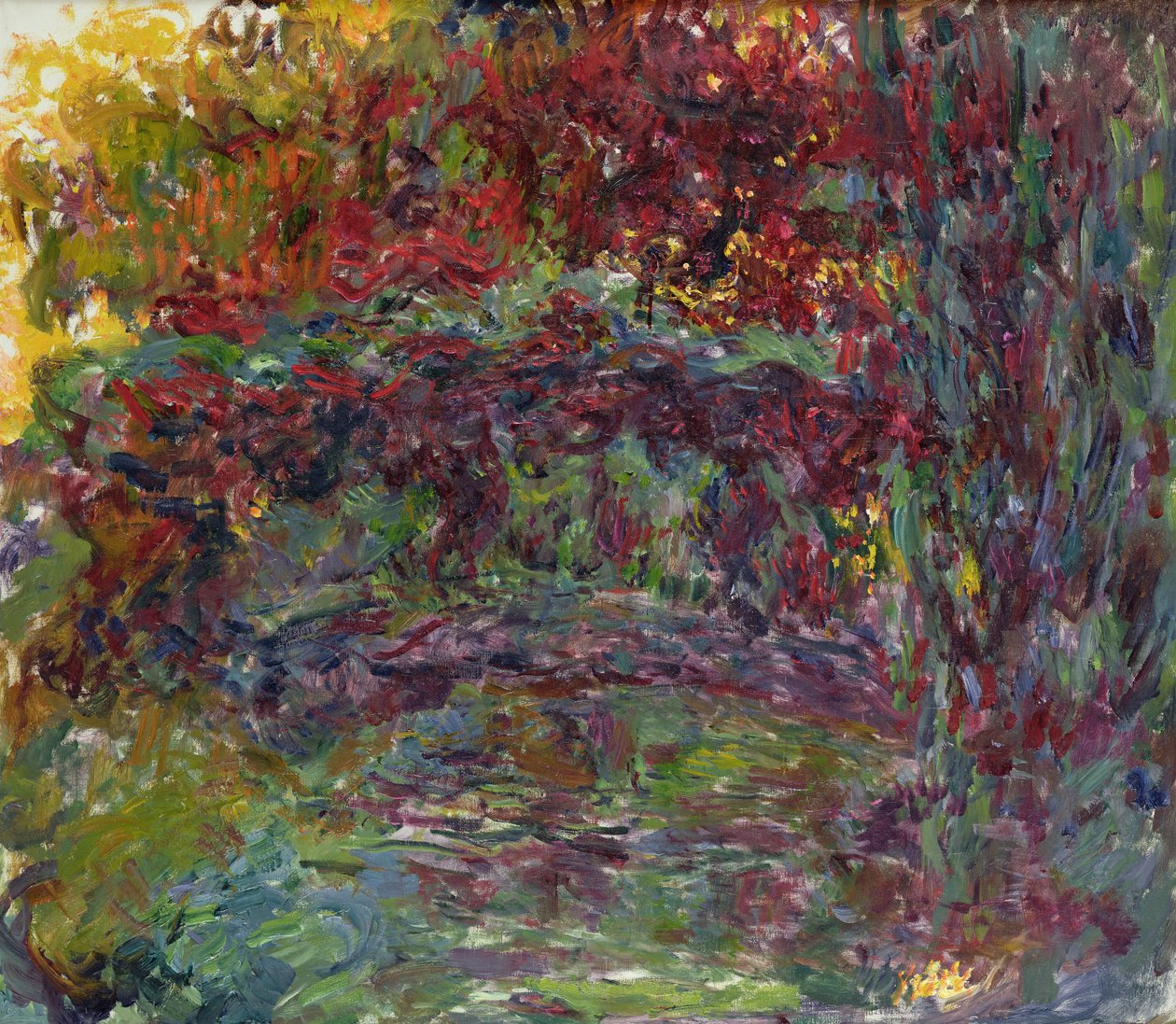 Den japanske broen ved Giverny, 1918-24 av Claude Monet