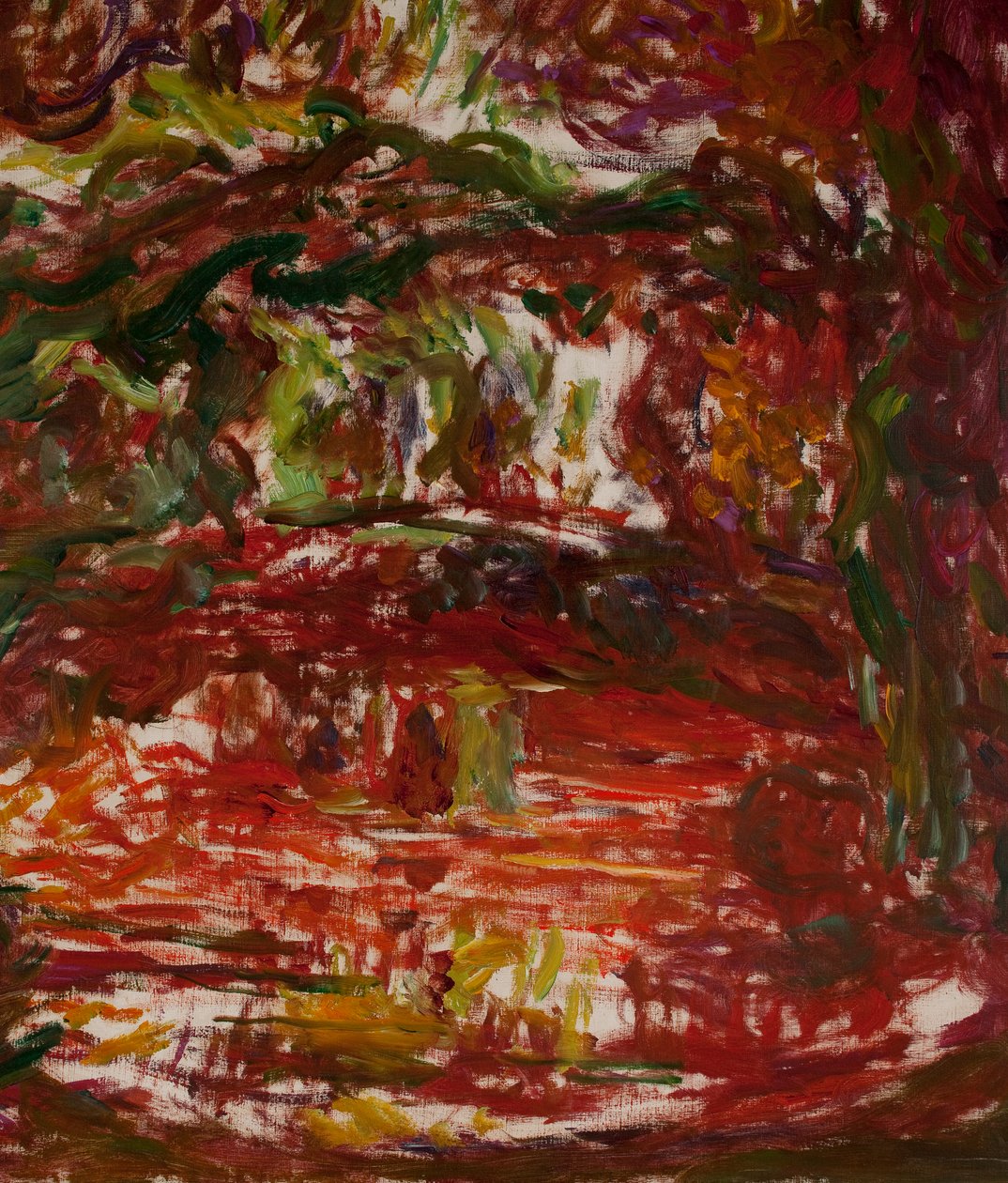 Den japanske broen ved Giverny, detalj, 1918-24 (se også 192358) av Claude Monet