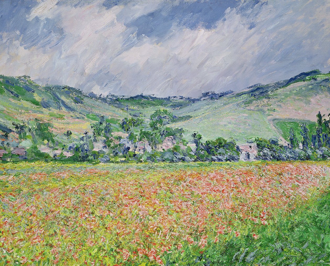 Valmuefeltet nær Giverny, 1885 av Claude Monet