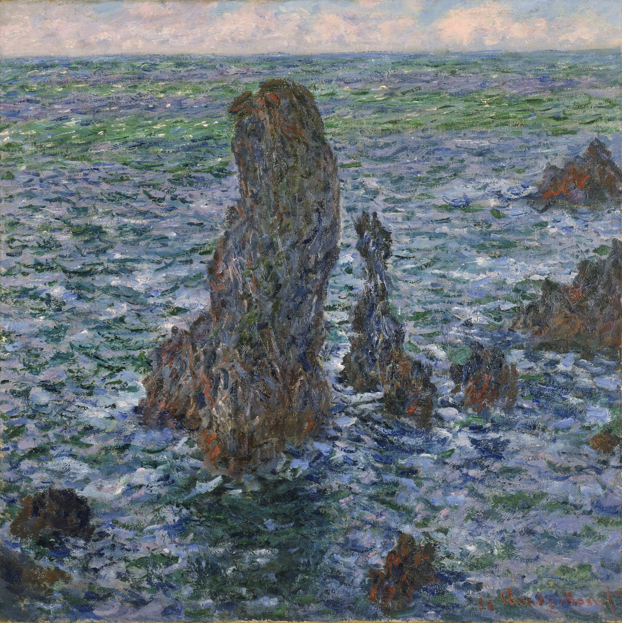 Port Coton "Pyramids" av Claude Monet