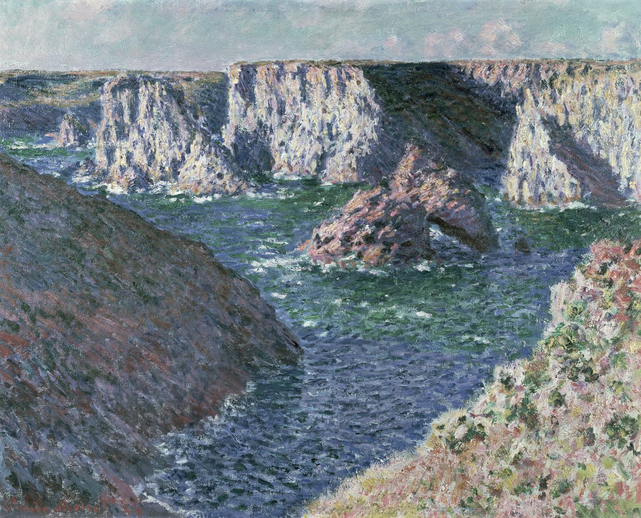 The Rocks of Belle Ile, 1886 av Claude Monet