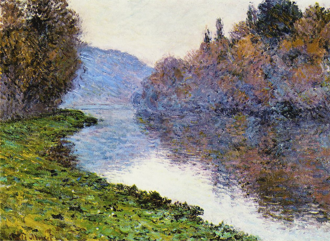 Seinen ved Jenfosse, 1884 av Claude Monet