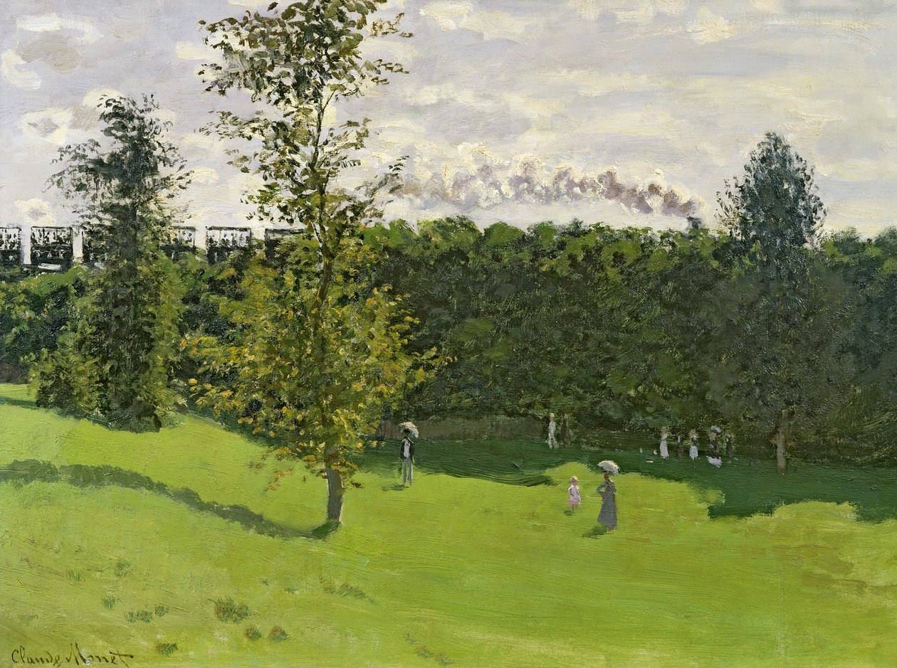 Toget på landet, ca. 1870-71 av Claude Monet