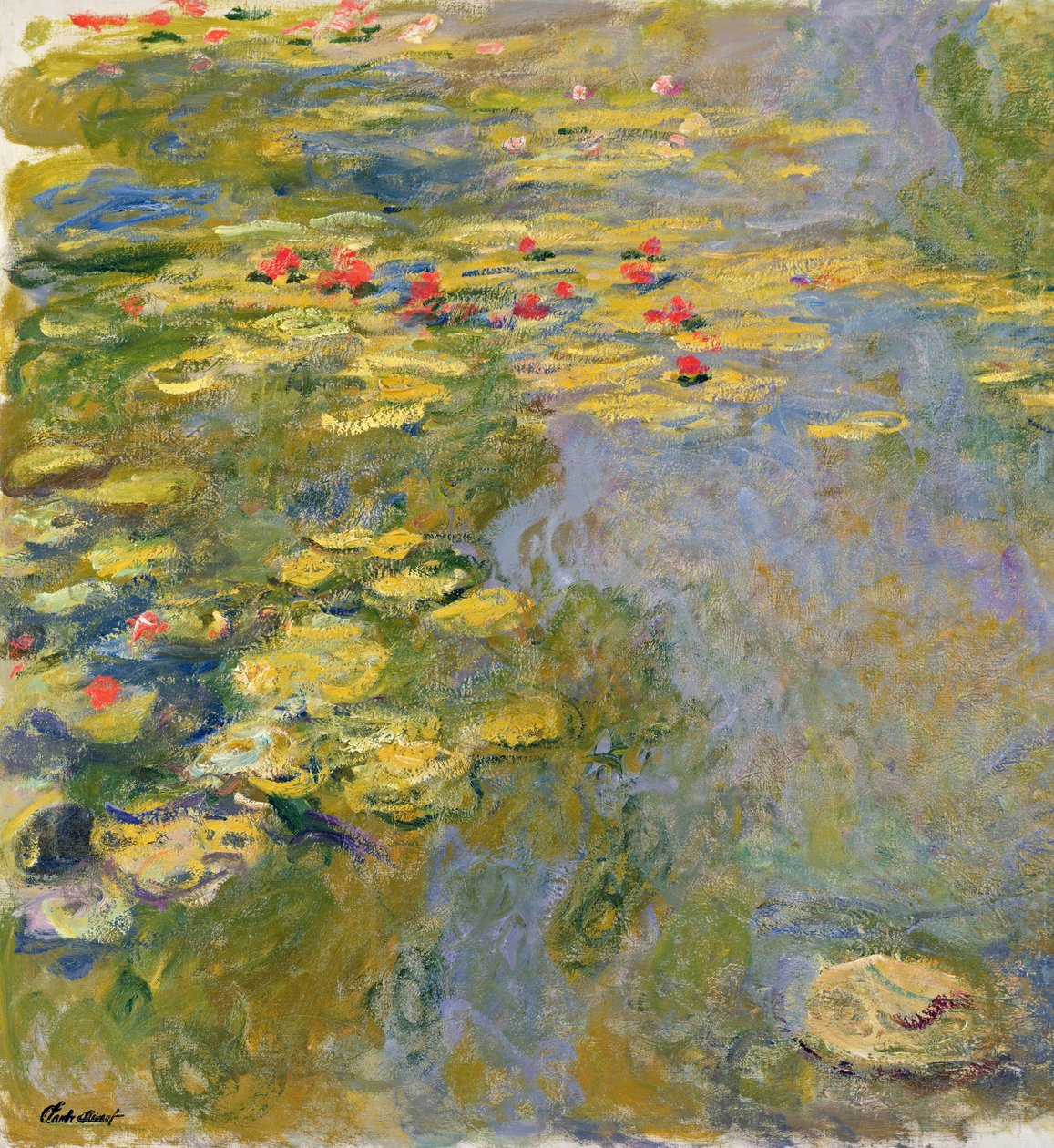 The Waterlily Pond, 1917-19 (se detalj 382338) av Claude Monet