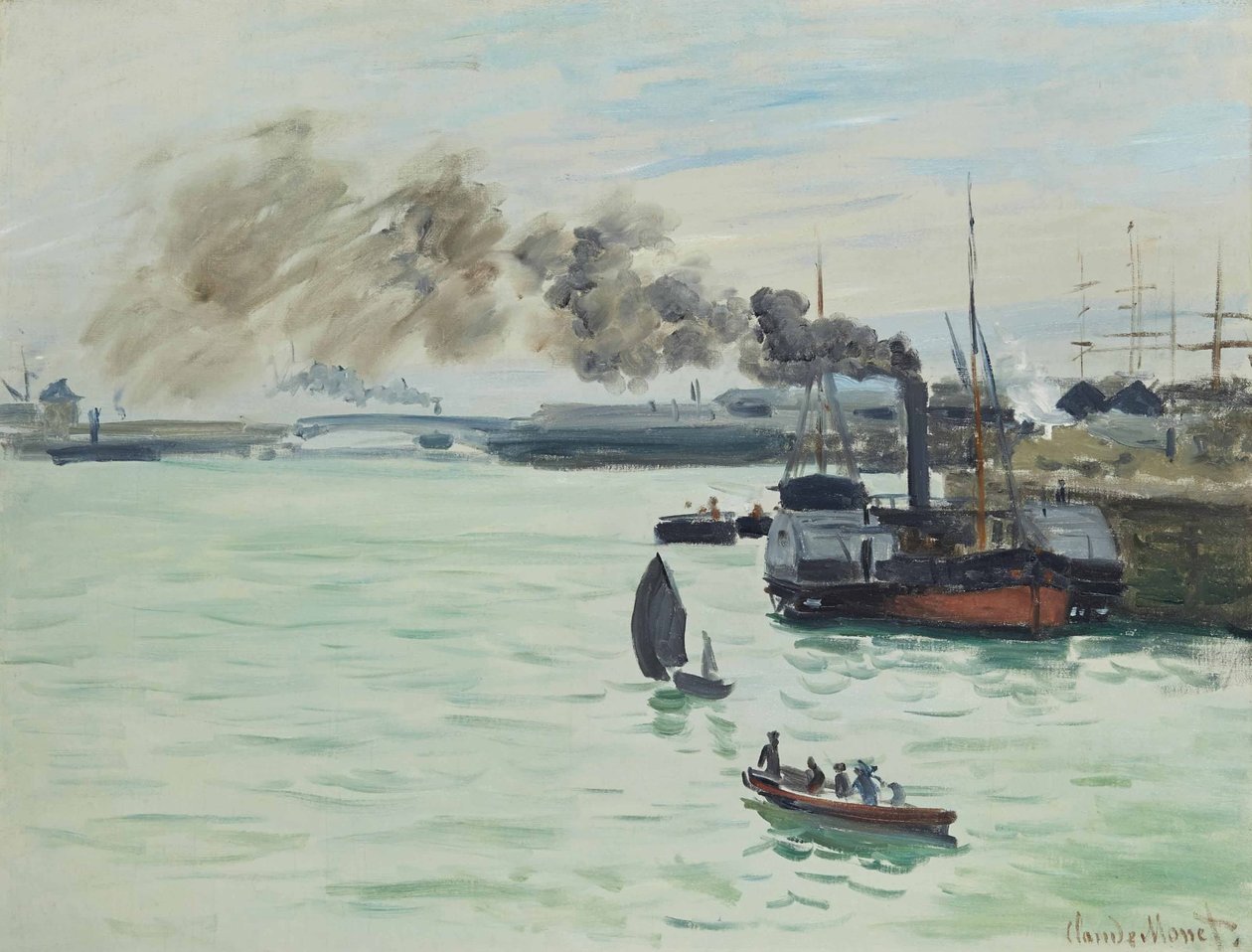 Tren i landet av Claude Monet
