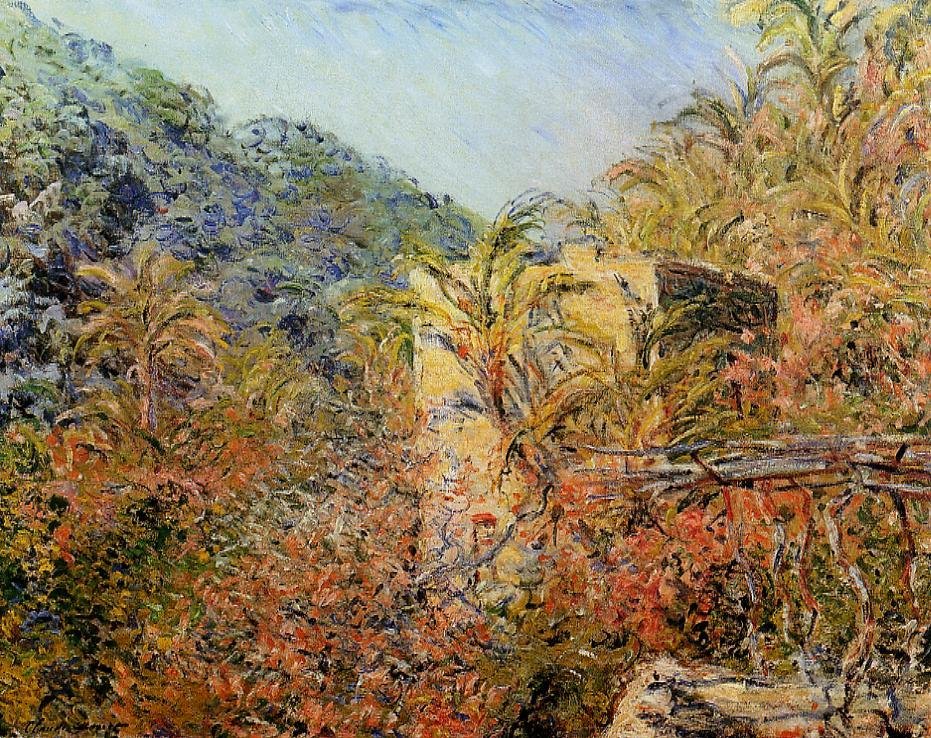 Sasso -dalen. Soleffekt av Claude Monet