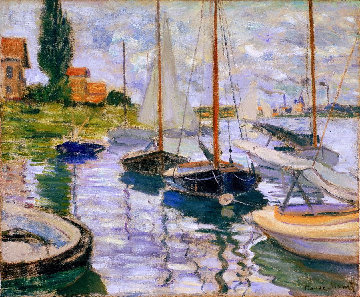 Seilbåter på Seinen av Claude Monet
