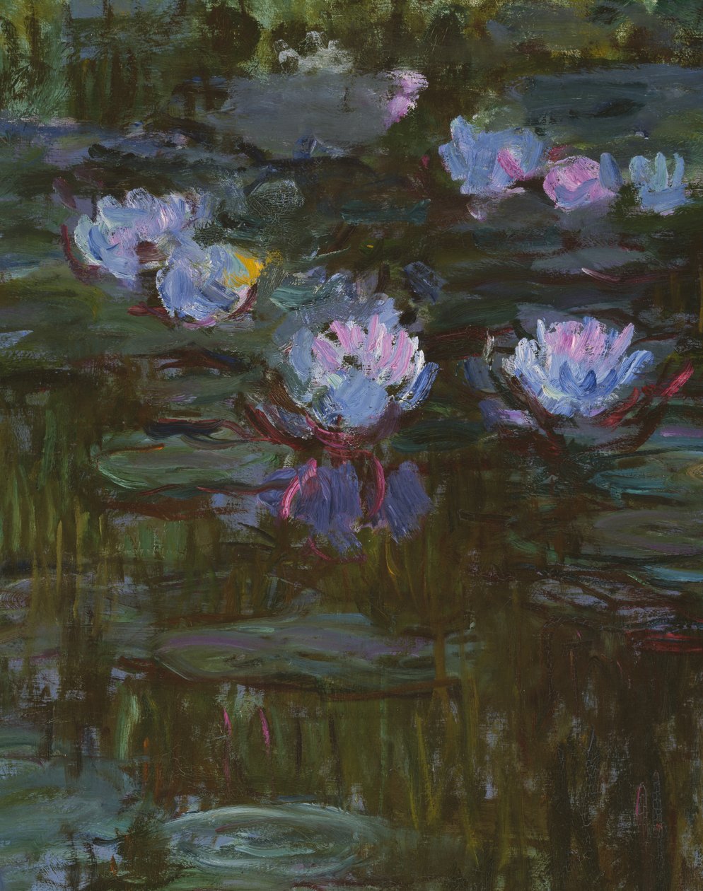 Vannliljer, 1914-17 detalj av 158601 olje på lerret av Claude Monet