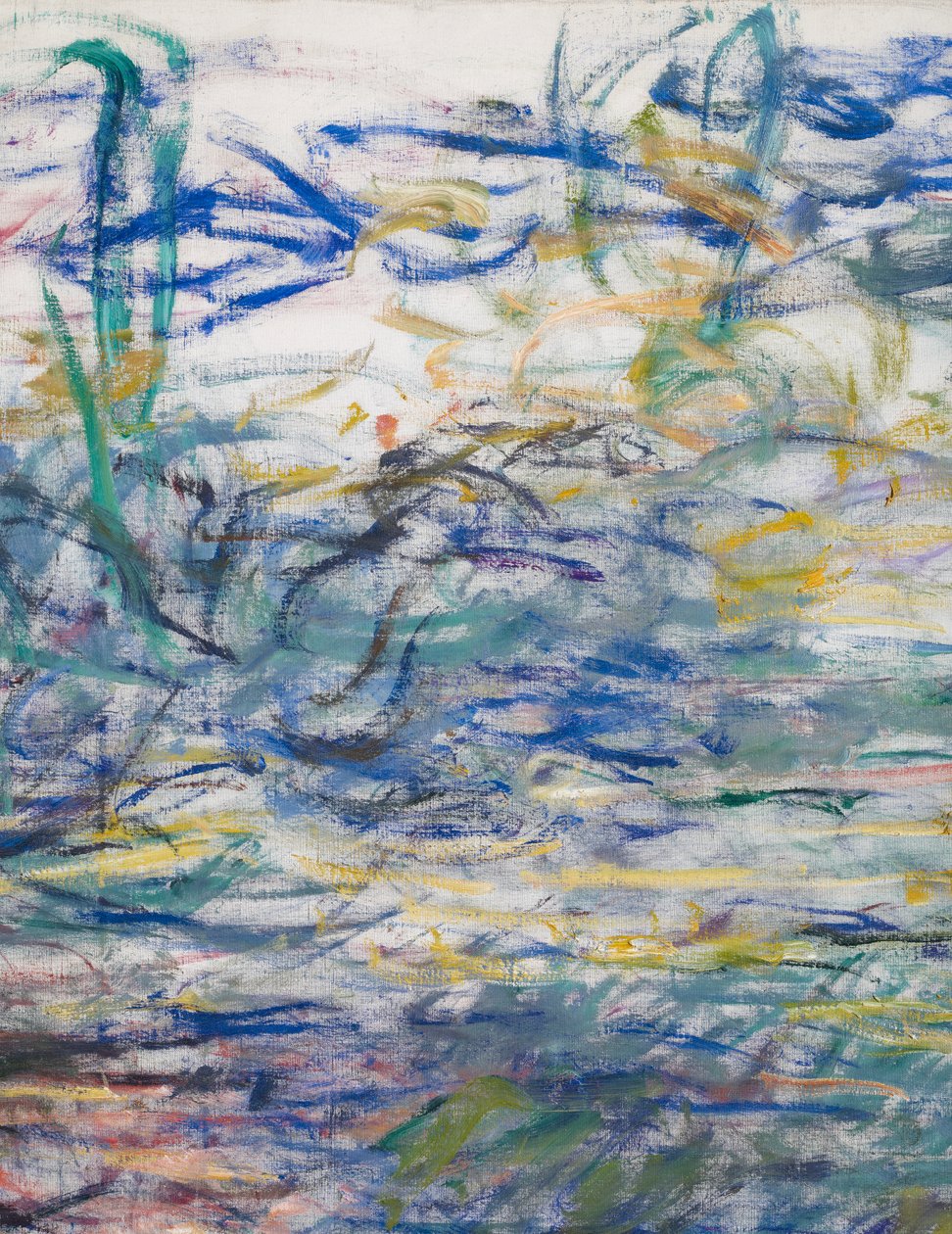 Vannliljer, 1917-19 detalj av 160656 olje på lerret av Claude Monet