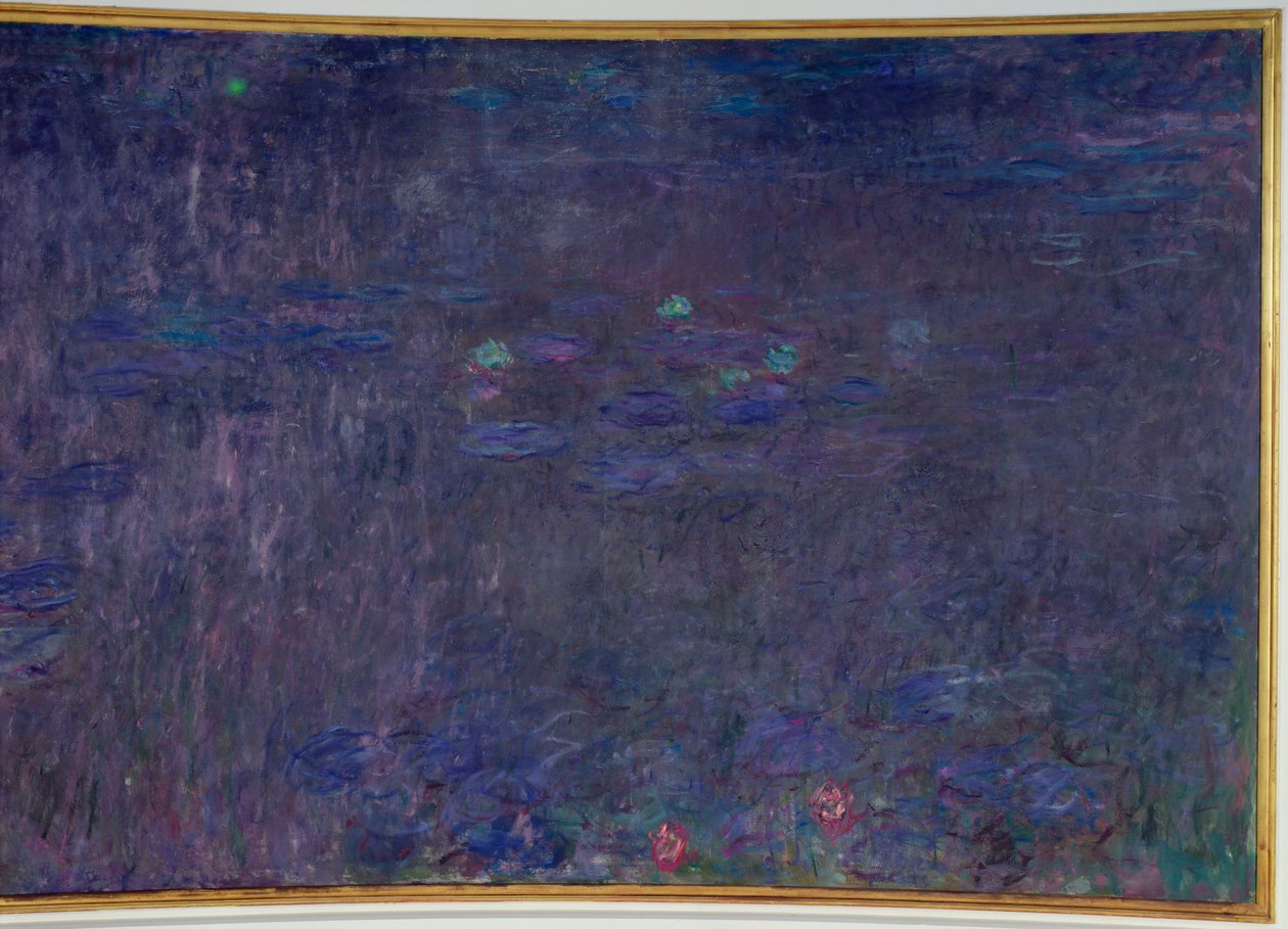 Waterlilies: Reflections of Trees, detalj fra høyre side, 1915-26 av Claude Monet