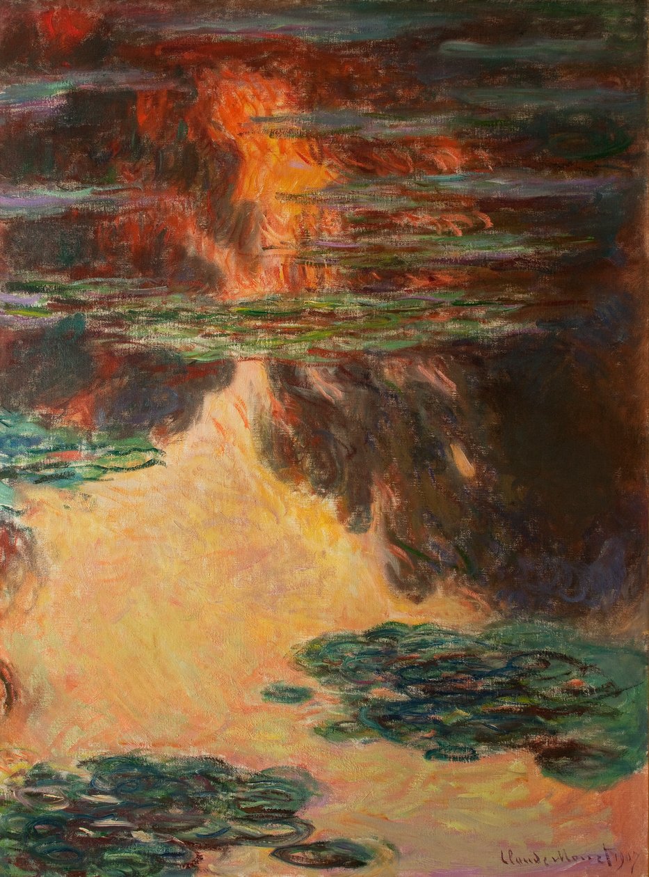 Vannliljer, detalj, 1907 (se også 196299) av Claude Monet