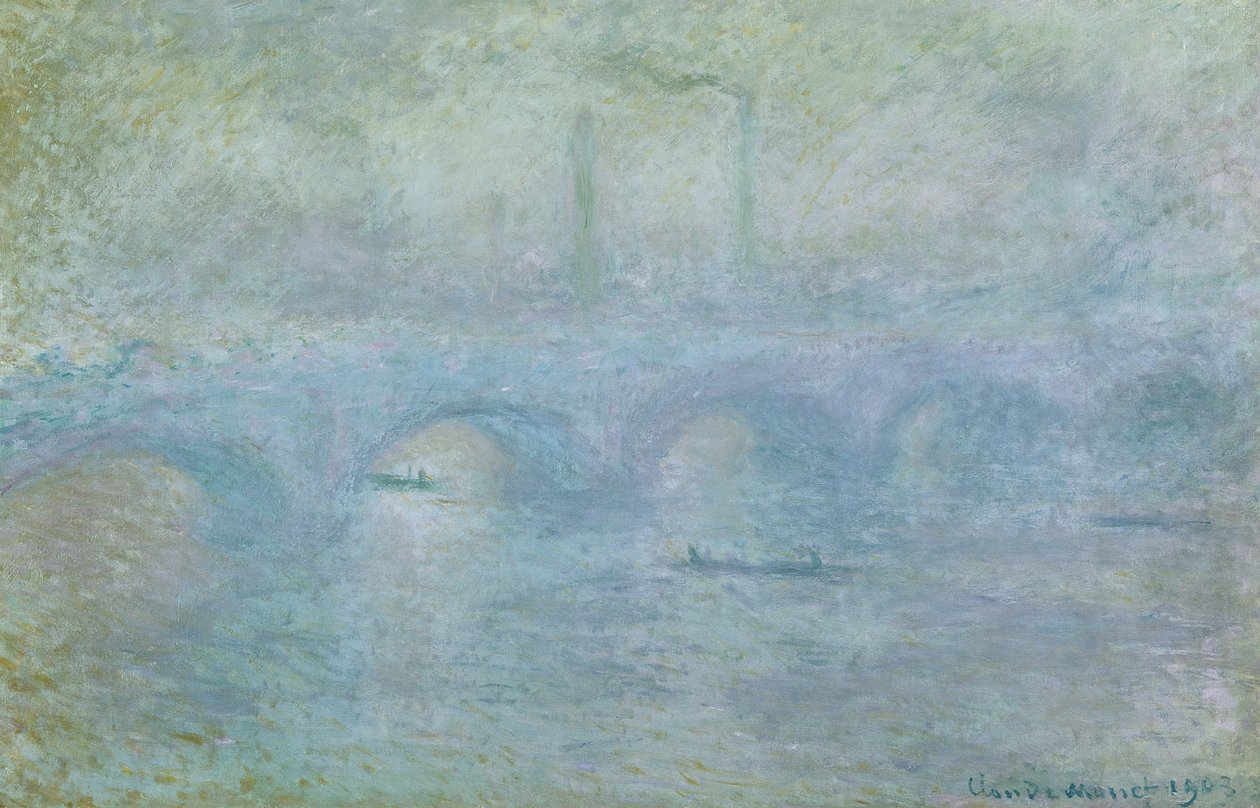 Waterloo Bridge: Effect of the Mist, 1903 av Claude Monet