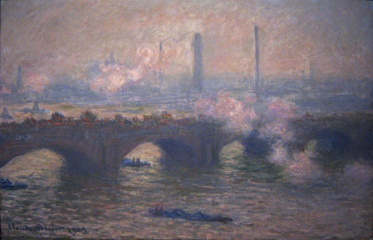 Waterloo Bridge, Gray Day av Claude Monet