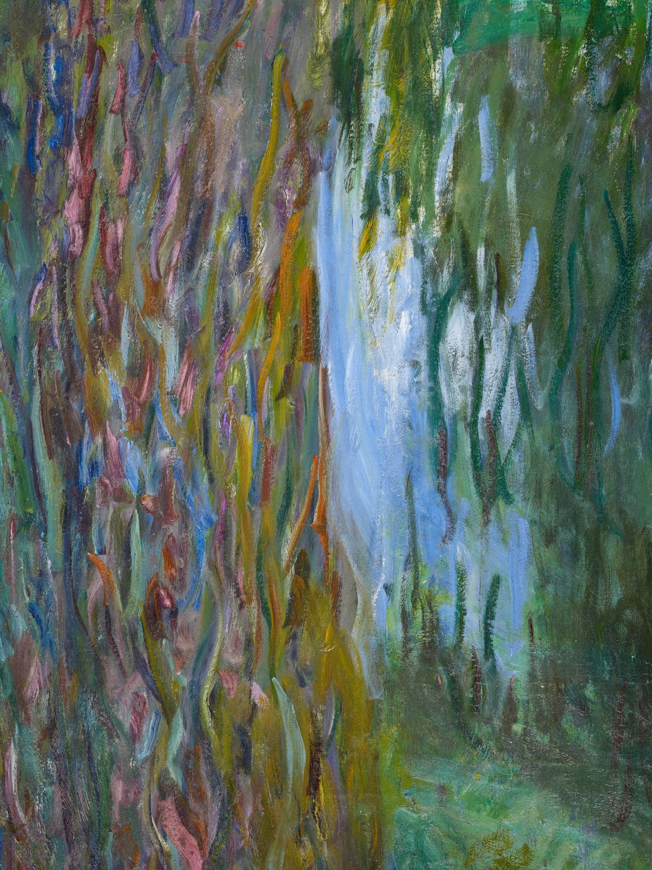 Weeping Willow and the Waterlily Pond, 1916-19 detalj av 182047 olje på lerret av Claude Monet