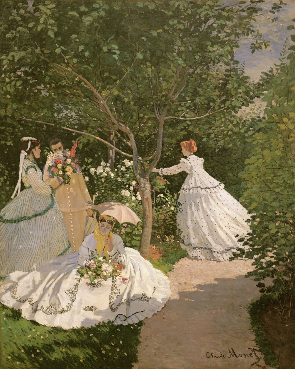 Kvinner i hagen, 1866 av Claude Monet
