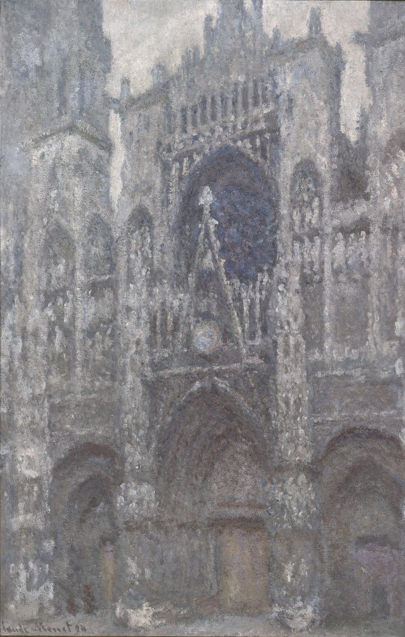 nFransk: Katedralen i Rouen. Portalen, grå tidKatedralen i Rouen. Portalen, Grey Weather av Claude Monet