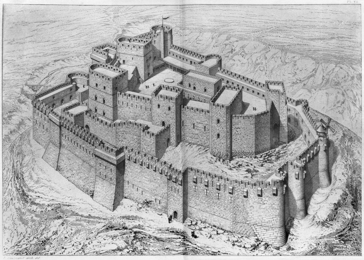 Krak des Chevaliers, gjenoppbygging av Claude Sauvageot
