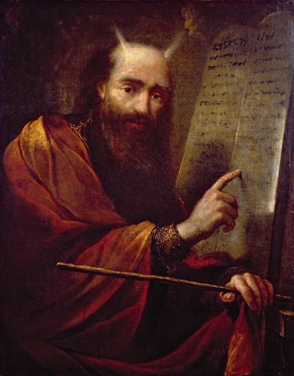 Moses og lovens tavler av Claude Vignon