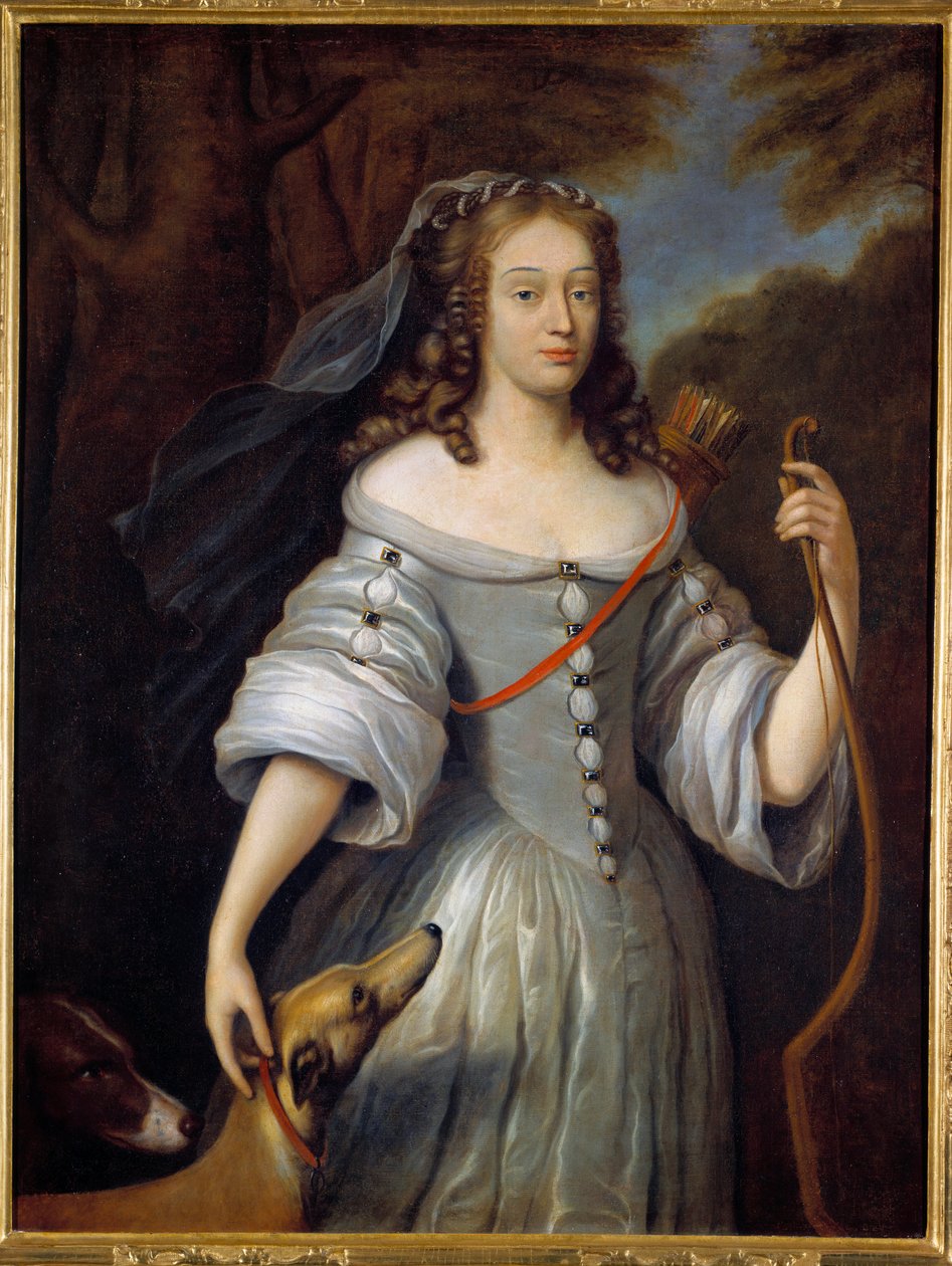 Portrett av Louise Francoise de la Baume le Blanc (Louise Francoise de la Valliere) Madame de la Valliere av Claude (after) Lefebvre