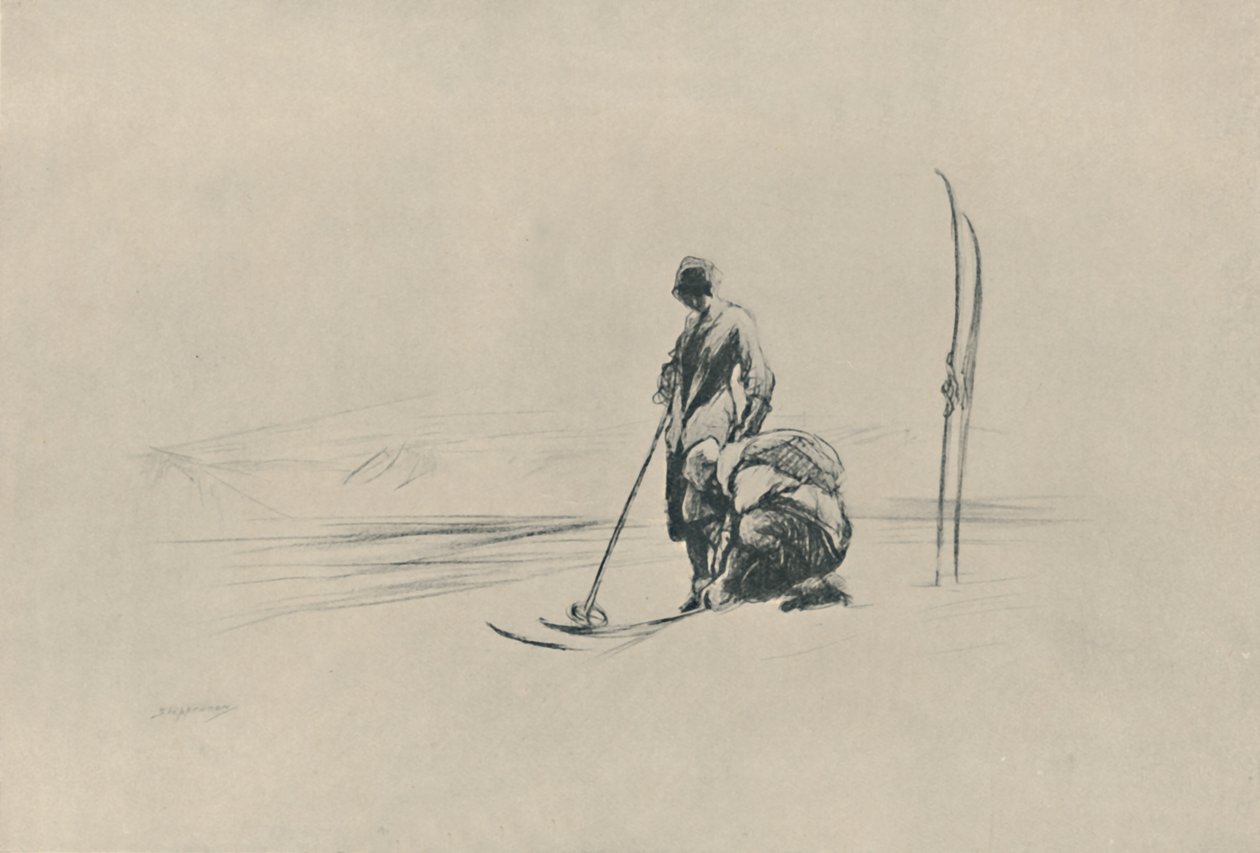 Skiløperne, 1919 av Claude Allin Shepperson