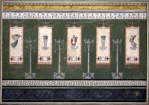Design for Empire veggdekorasjon (akvarell og gouache på papir) av Claude Amie Chenavard