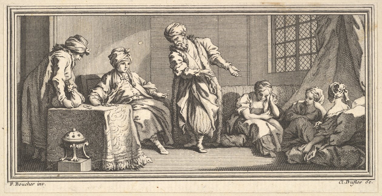 Slavehandleren, 1746-47. av Claude Augustin Duflos
