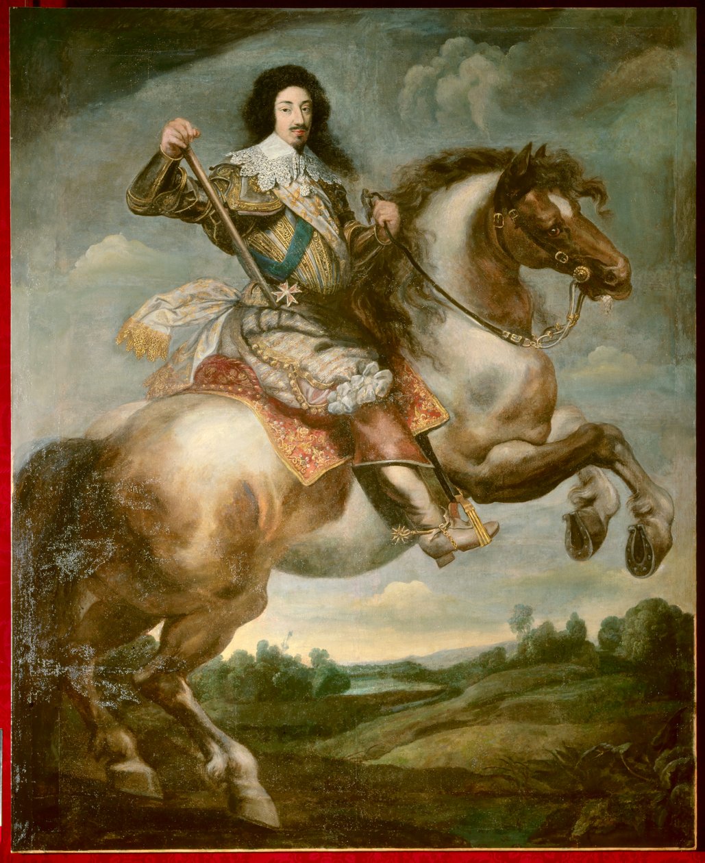 Rytterportrett av Ludvig XIII (1601-1643) Maleri av Claude Deruet (1588-1662) 1600-tallet Søn. 3,13 x 2,40 m av Claude Deruet