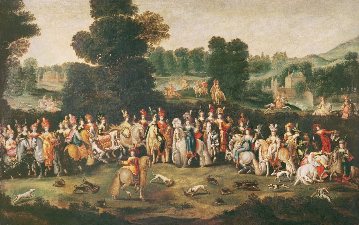 Hertuginnen av Lorraine Hunting av Claude Deruet