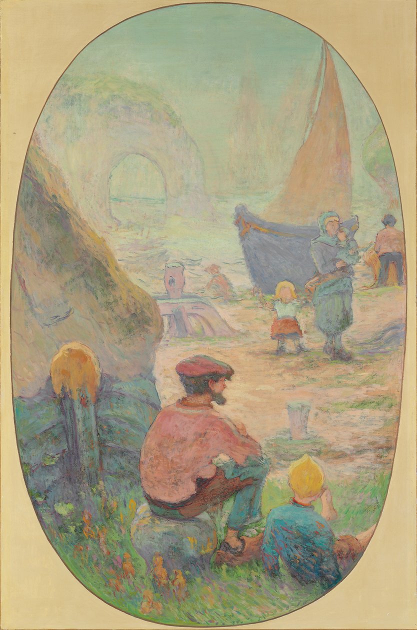 Fiskere ved Etretat; Fiskere i Etretat av Claude Emile Schuffenecker