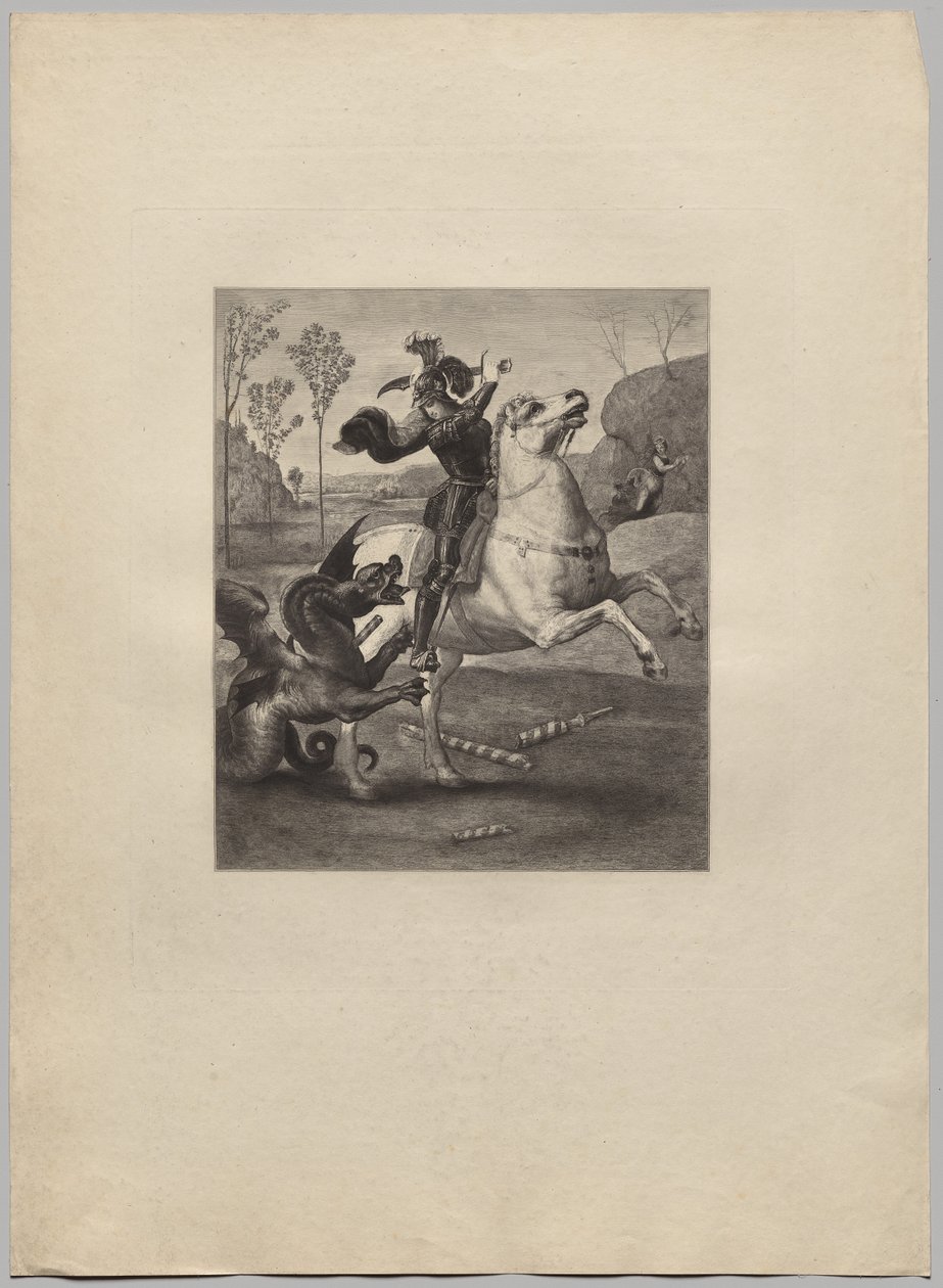 St. George og dragen (4) av Claude Ferdinand Gaillard