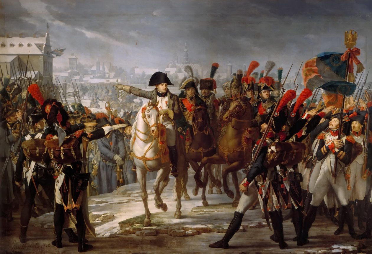 Napoleons tale til 2. korps av Grande Armée før angrepet på Augsburg 12. oktober 1. av Claude Gautherot