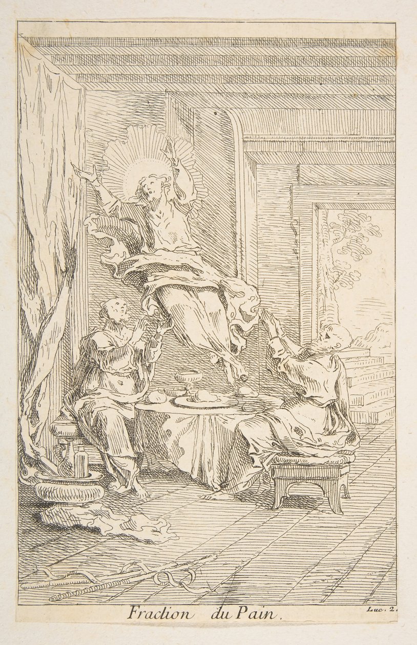 Divisjon av Brødet.n.d. Skapere: Claude Gillot, Jacques Gabriel Huquier. av Claude Gillot, Jacques Gabriel Huquier