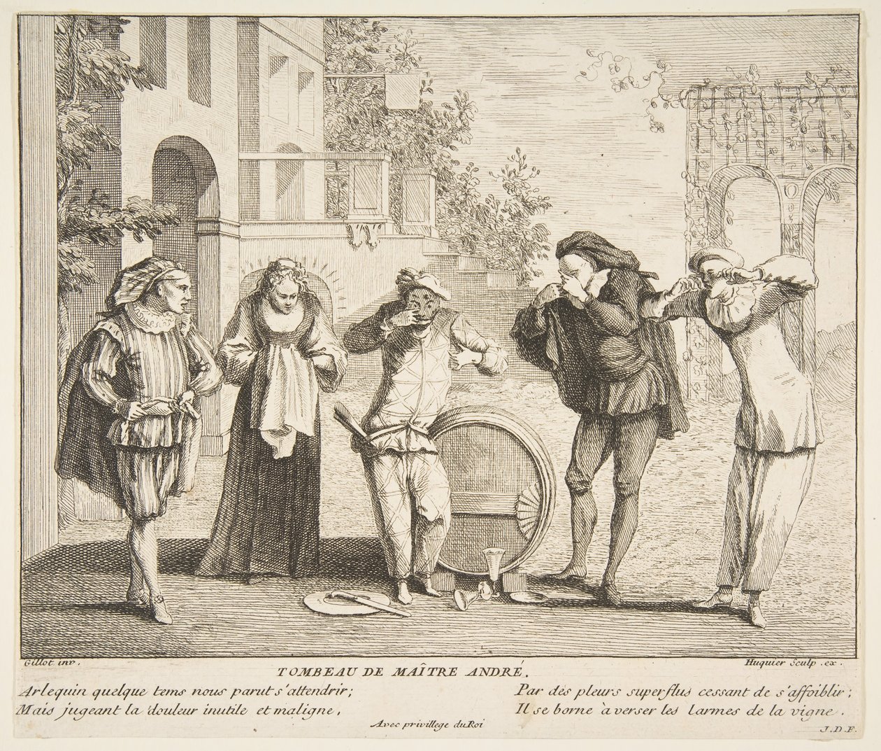 Maitre Andre.n.d. Skapere: Claude Gillot, Jacques Gabriel Huquier. av Claude Gillot, Jacques Gabriel Huquier