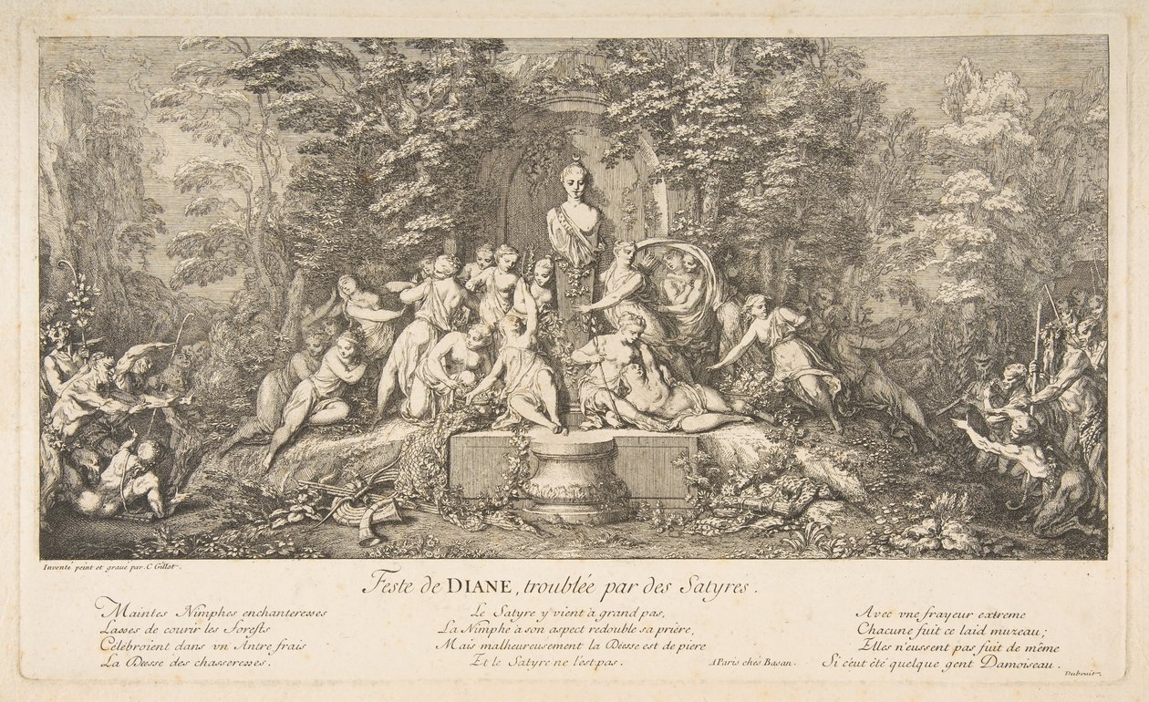 Fest av Diana.n.d. av Claude Gillot