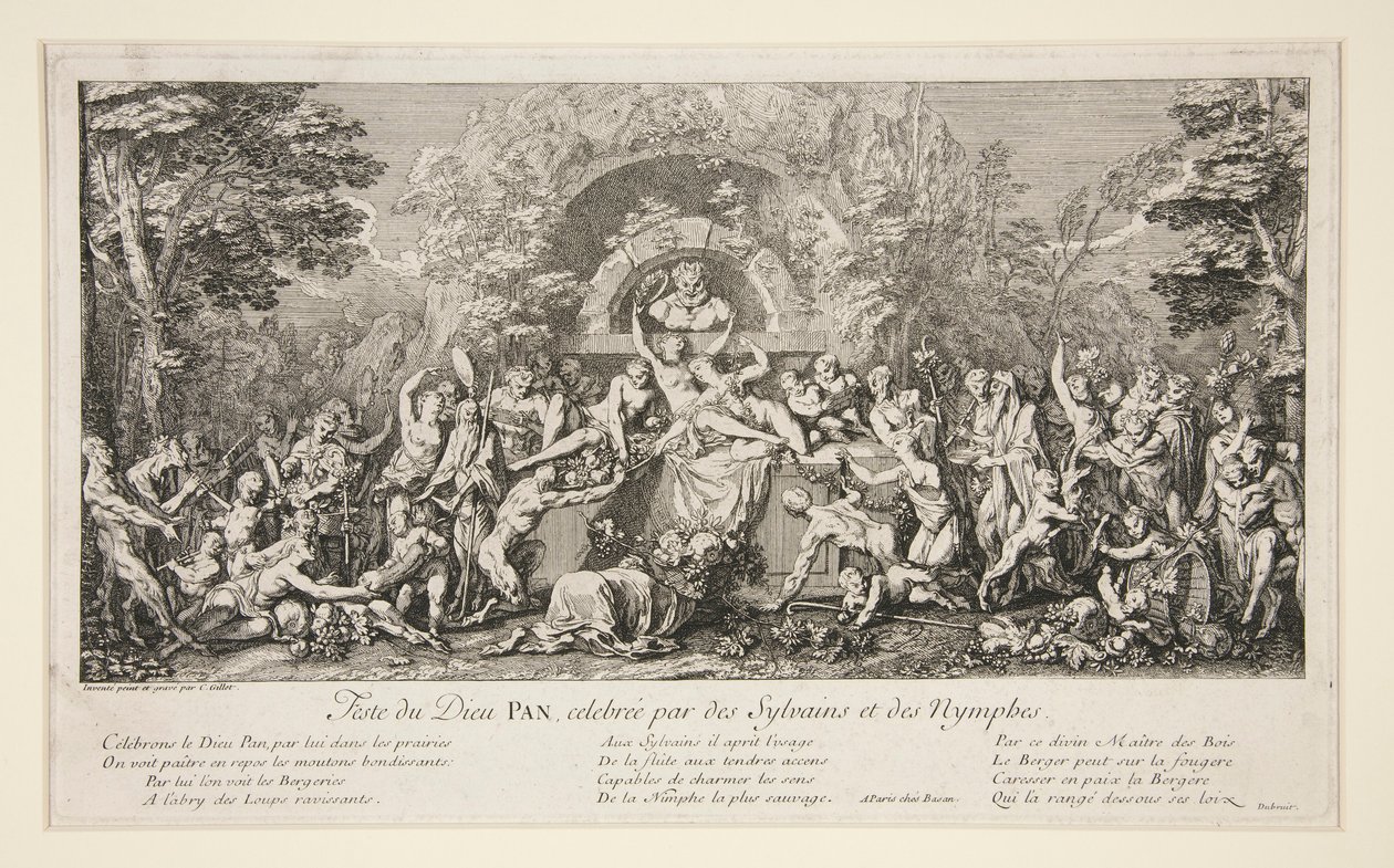 Festival of the gud Pan, feiret av Sylvains og Nymphs (Festival of the God Pan) av Claude Gillot
