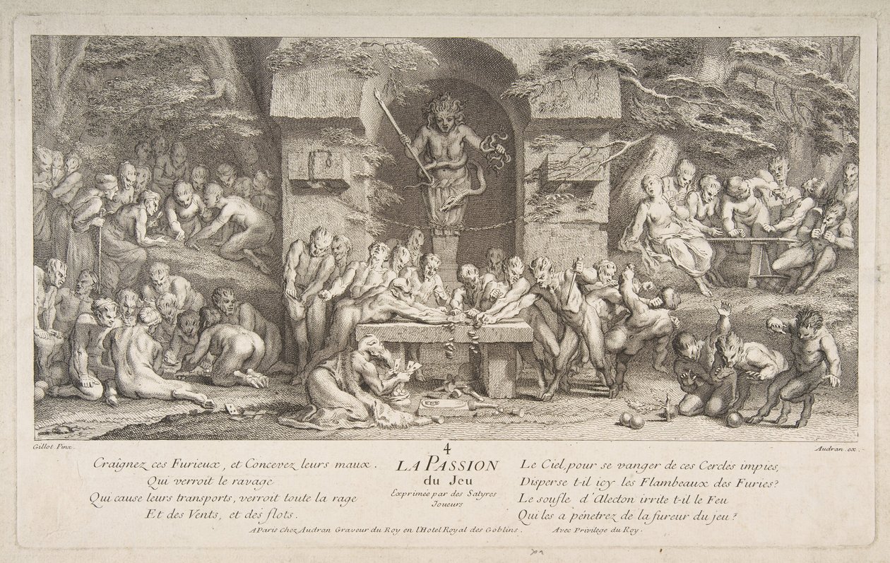The Passion for Gambling.n.d. av Claude Gillot