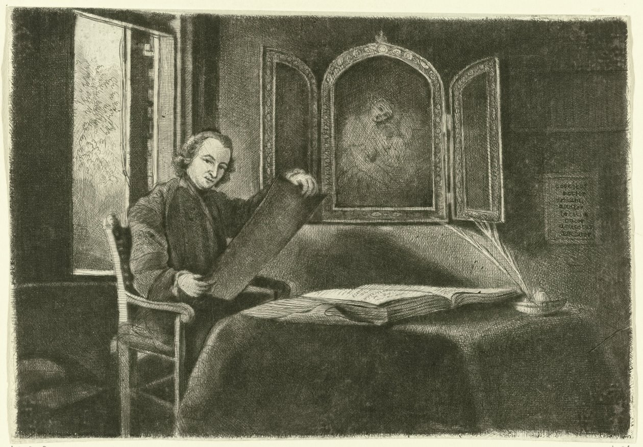 Portrett av Ponce-François Copette som Abraham Francen av Claude Henri Watelet