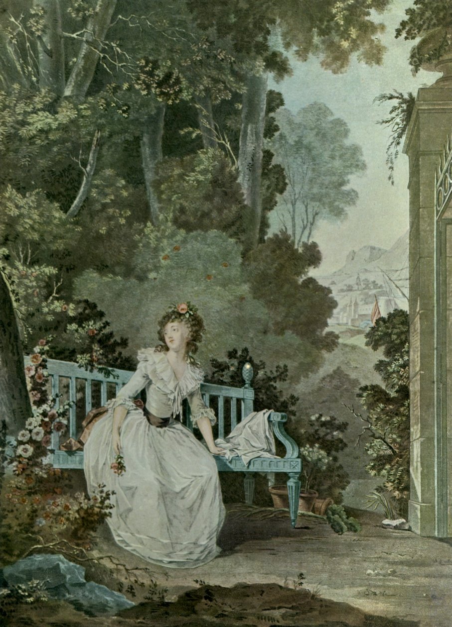 Madame Dugazon av Claude Jean Baptiste after Hoin
