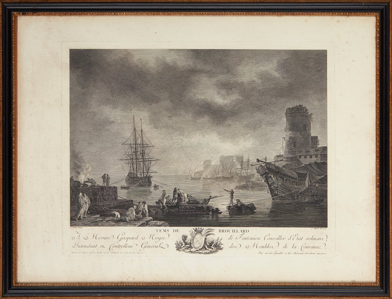 Franske stålgraveringer av Claude Joseph (after) Vernet