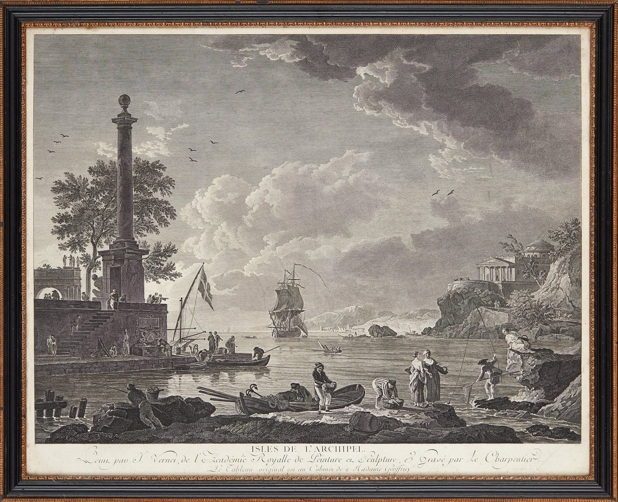 Franske stålgraveringer av Claude Joseph (after) Vernet