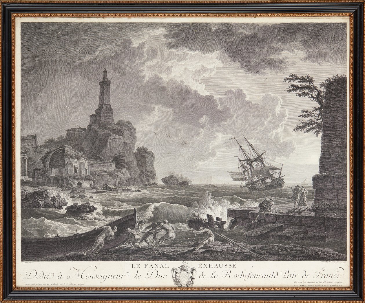 Franske stålgraveringer av Claude Joseph (after) Vernet