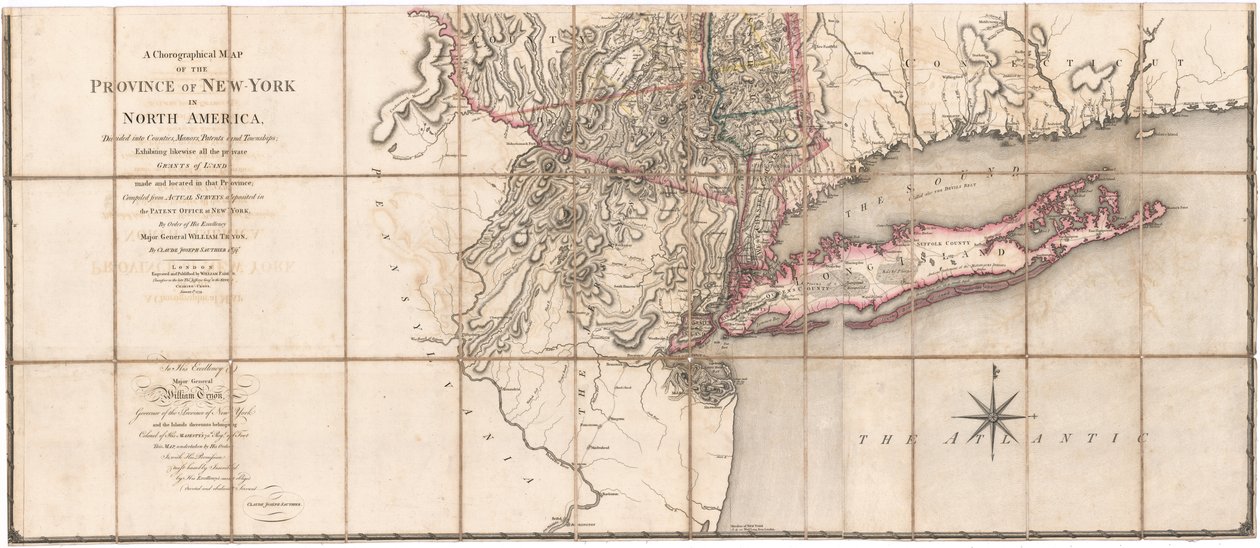 Et korografisk kart over provinsen New-York av Sauthier [Nedre del av kartet] av Claude Joseph Sauthier