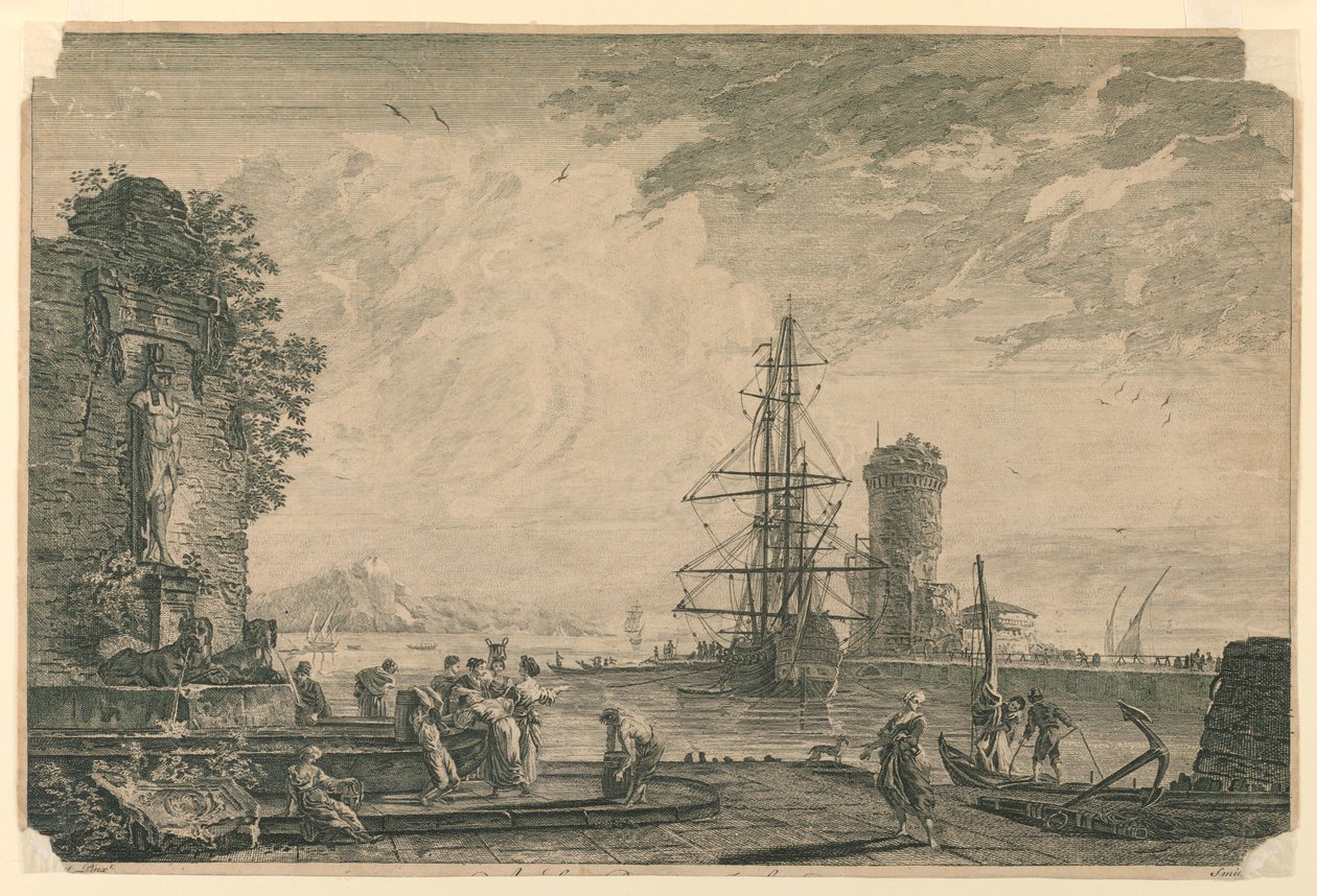 I havn (italiensk havn) av Claude Joseph Vernet