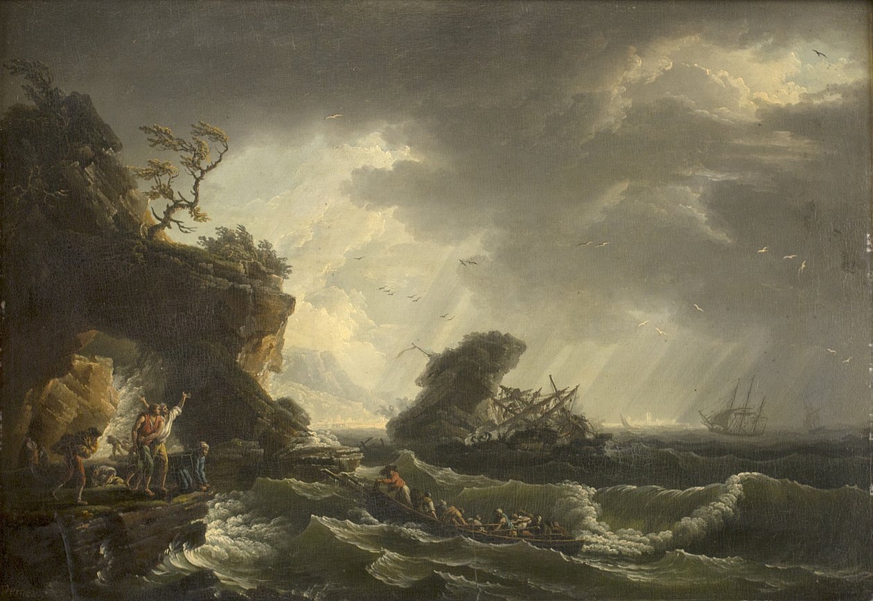 Et forlis av Claude Joseph Vernet