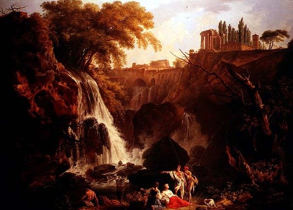 Falls of Tivoli av Claude Joseph Vernet
