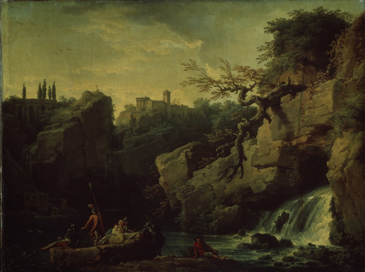 Romantisk landskap Landskap i smaken av Salvatore Rosa, 1746 av Claude Joseph Vernet